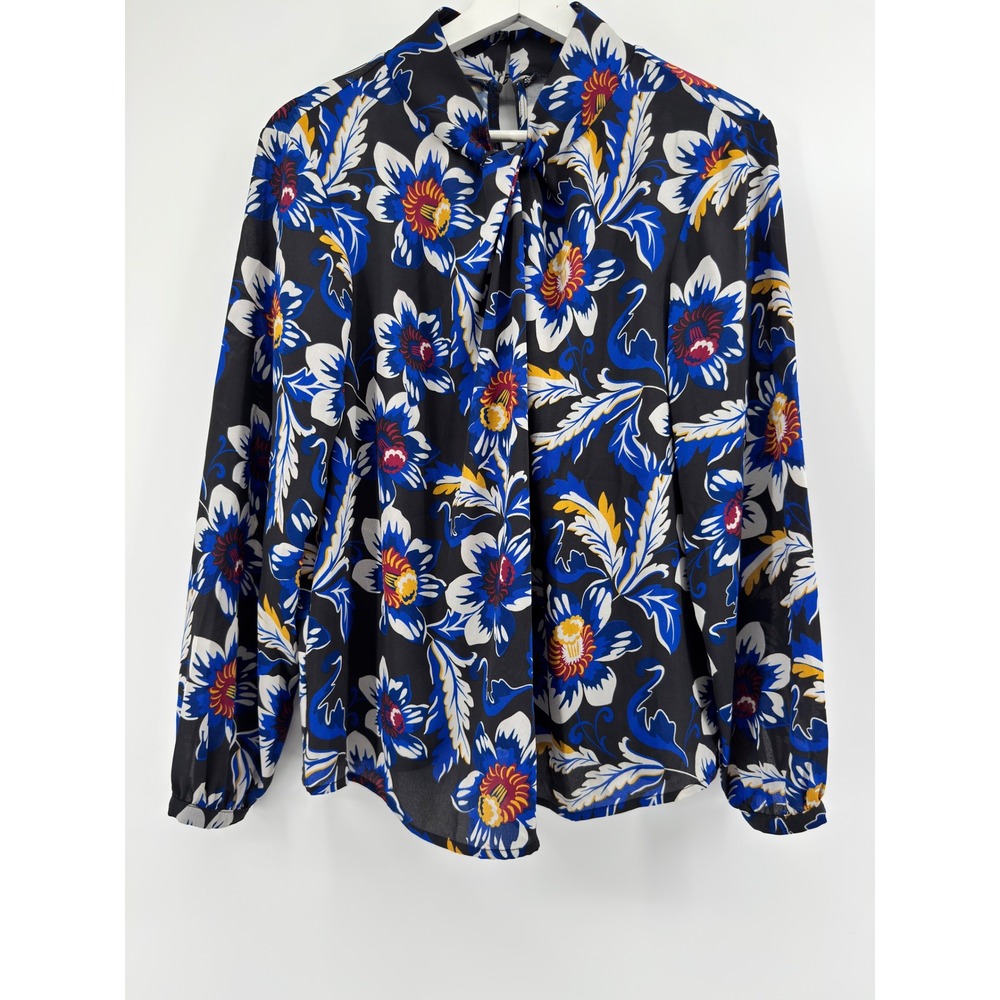 Ann Taylor Factory Petite Flor Long Sleeve LP